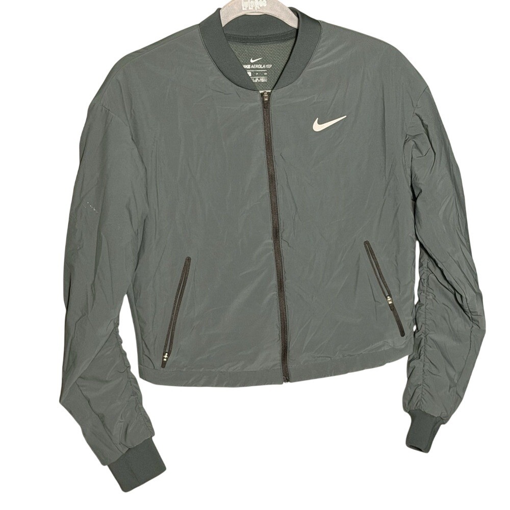 Nike Women's Charcoal Bomber Jacket Size S‎